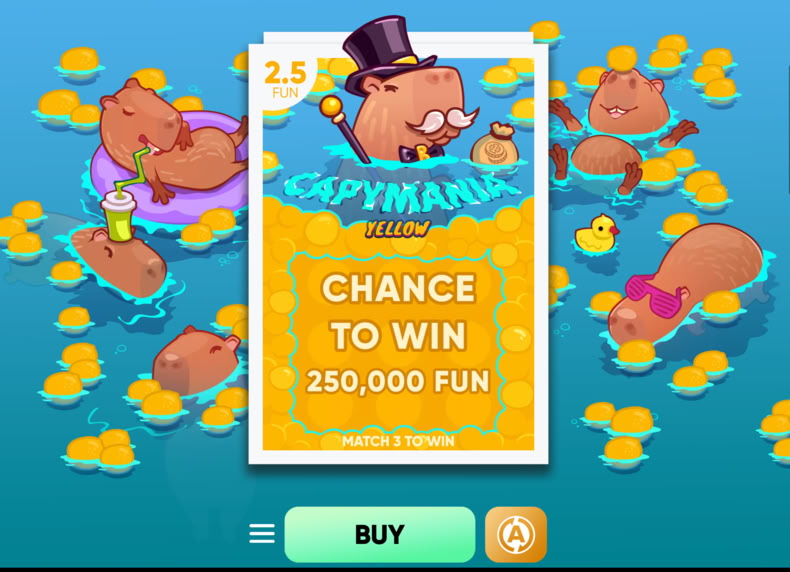 Capymania Yellow game - play for free