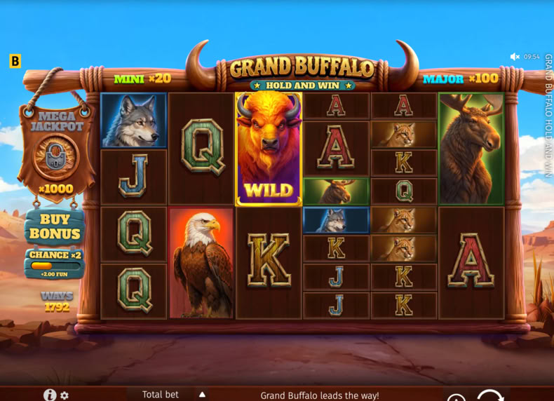 Grand Buffalo Hold and Win game - play for free