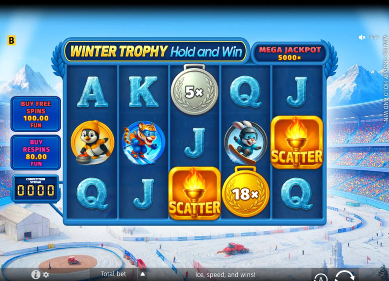 Winter Trophy Hold and Win game - play for free