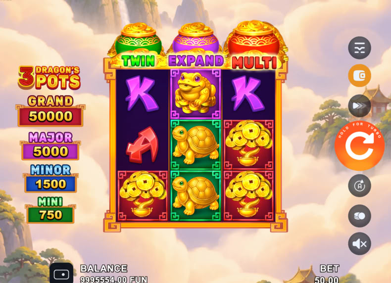 3 Dragon’s pots game - play for free