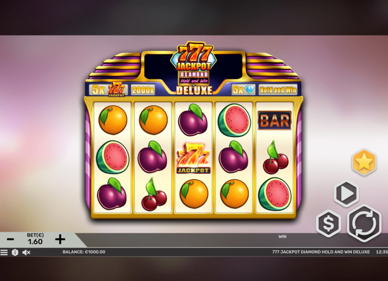 777 Jackpot Diamond Hold and Win Deluxe game - play for free
