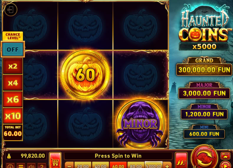 Haunted Coins™ x5000 game - play for free