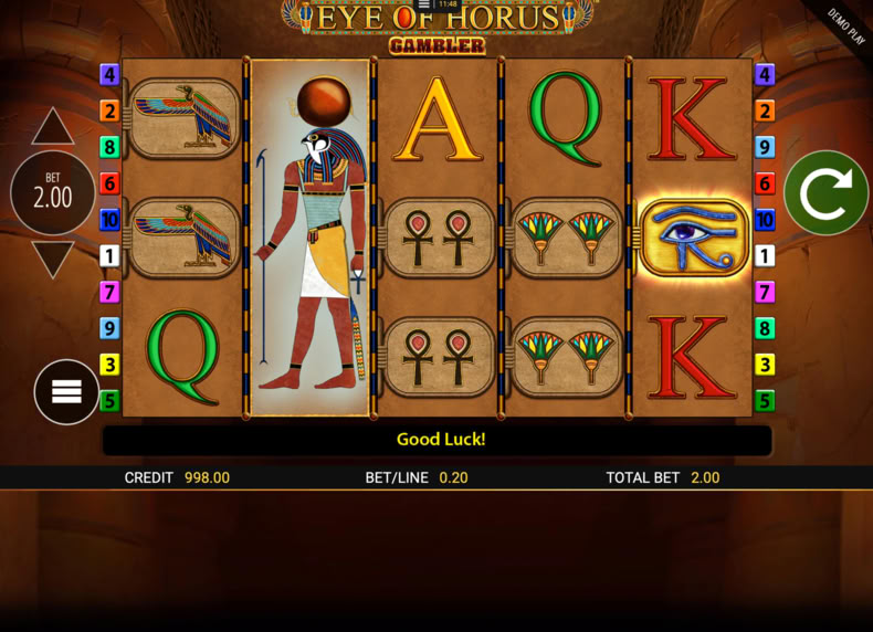 Eye Of Horus Gambler game - play for free