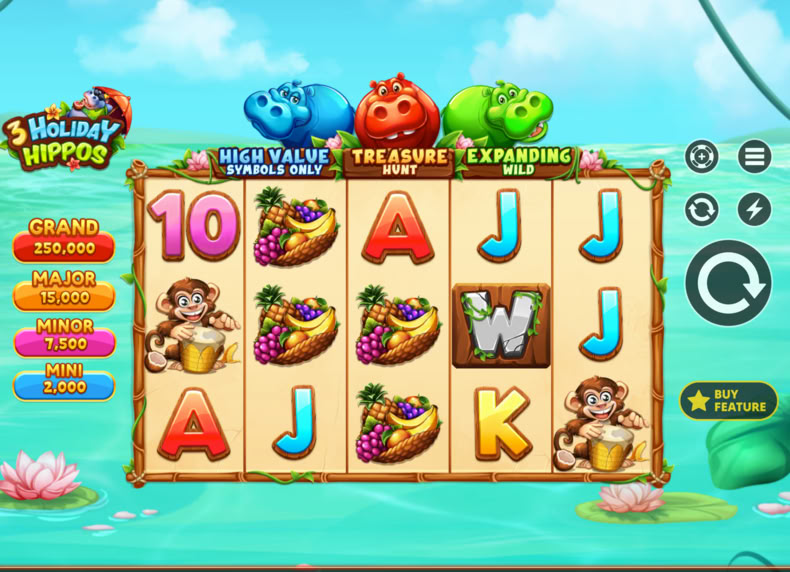 3 Holiday Hippos game - play for free